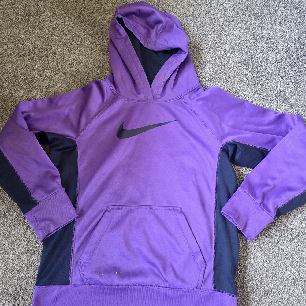 Nike Purple and Black Pullover Hoodie